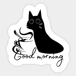 Cat Lover Coffee Lover Sticker